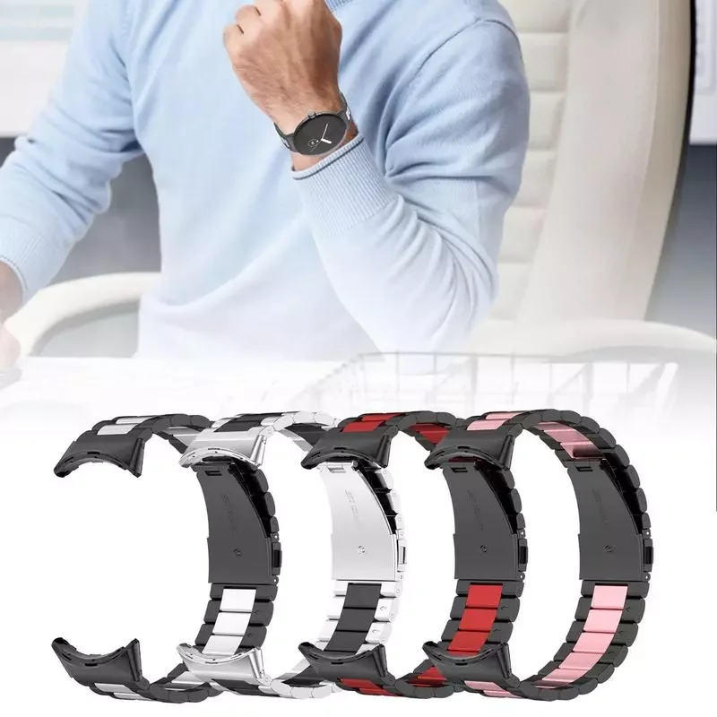 

Smart Watch Three Steel Bands Bracelet For Pixel Watch Classic Metal Strap Replacement Band For Pixel Watchband Accessories