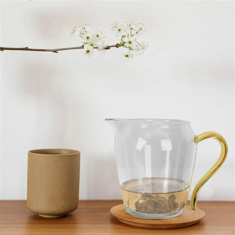 

Simple Style Tea Dispenser Side Handle Milk Holder Household Tea Ware with Lid