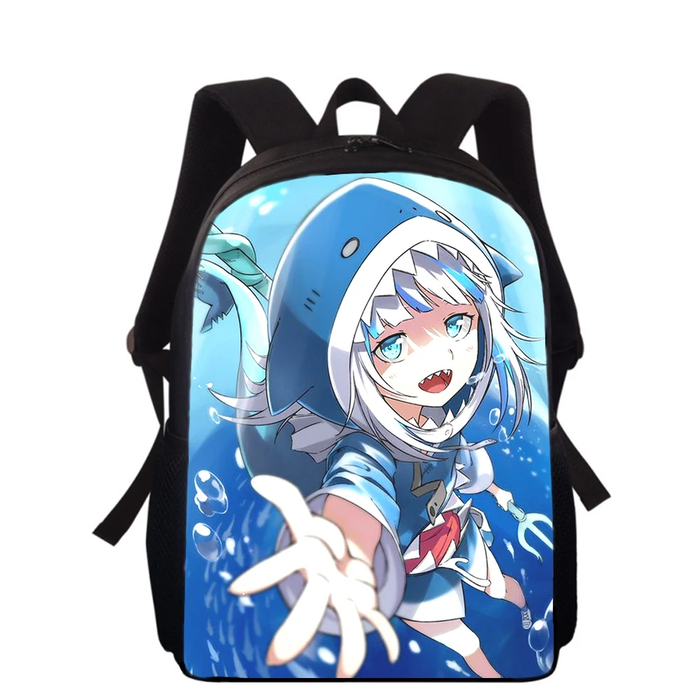 Gawr Gura hololive girl 15” 3D Print Kids Backpack Primary School Bags for Boys Girls Back Pack Students School Book Bags
