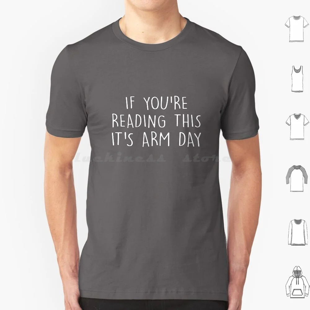 

Забавная футболка для фитнеса с надписью If You Read This Arm Day