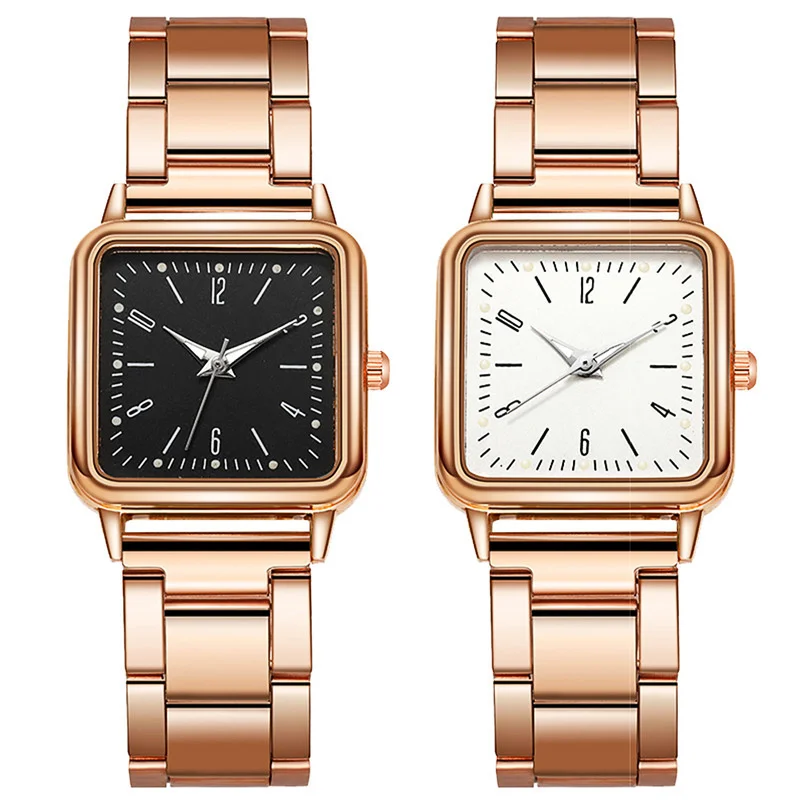 2023 New Luminous Digital Watches Temperament Men's and Women's Steel Strap Square Watch Fashion Casual Business Quartz Watch