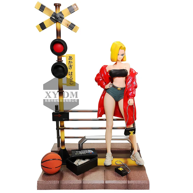 

Anime Peripheral Seven Dragon Ball Artificial Human No. 18 Lazli GK Tide Brand Standing Detachable Scene Ornament