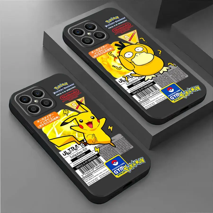 Luxury P-okemon Gengar Phone Case for Honor X9a 5G 90 X8 4G X8a X7b X9b X8b 70 X6 8X Magic5 Lite Silicone Cover