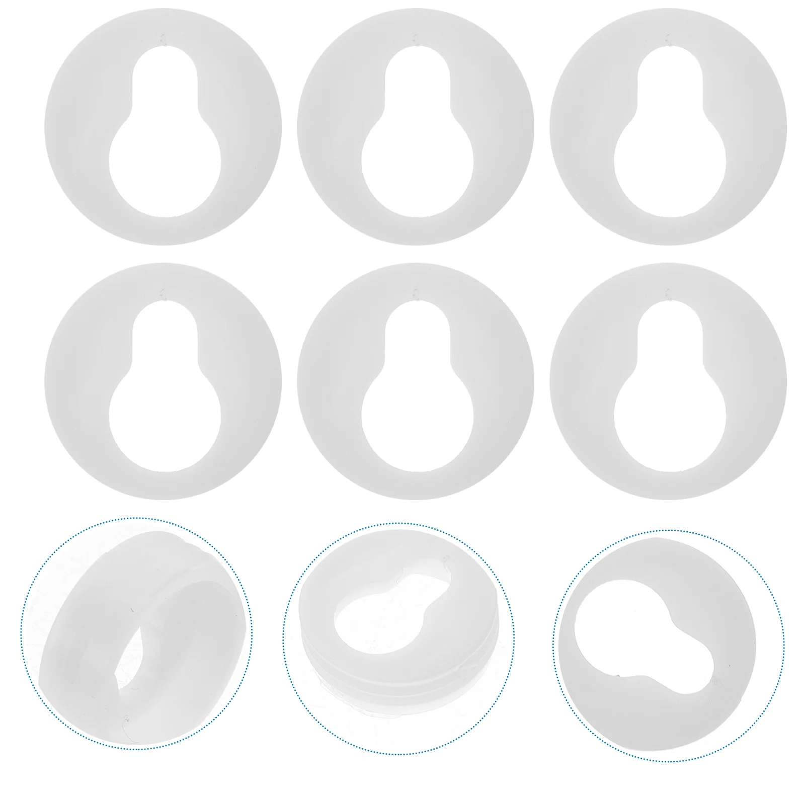 

50 Pcs Picture Hangers Hardwall Keyhole Hanging Fasteners Frame Photo Single Round Photos Hardware