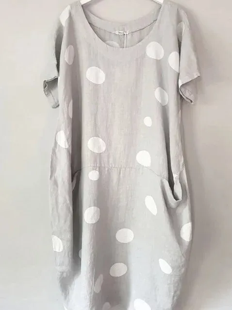 

New summer polka dot dresses white