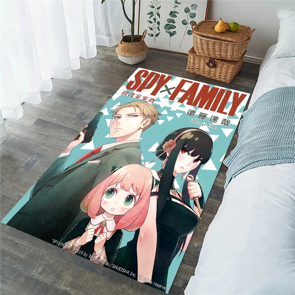 

CLOOCL Funny Anime Carpets SPY×FAMILY Flannel Carpets for Living Room Bedroom Floor Mats Kitchen Rug Home Deco Dropshipping