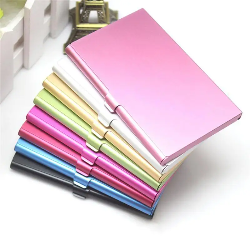 

Metal Card Holder Creative Flip Metal Wallet Aluminum Card Holder Credit Card Storage Box Aluminum Alloy Flip Card Case