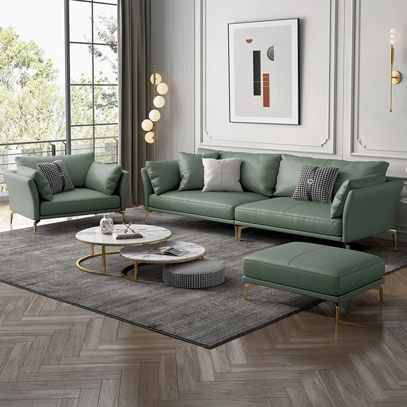 

TuyaSimple Leather Sofa In The Living Room