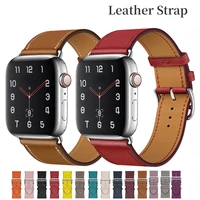 premium leather strap for apple watch band 45mm 41mm 44mm 42mm 40mm 38mm bracelet wristband correa for iwatch 7 6 5 4 3 se belt