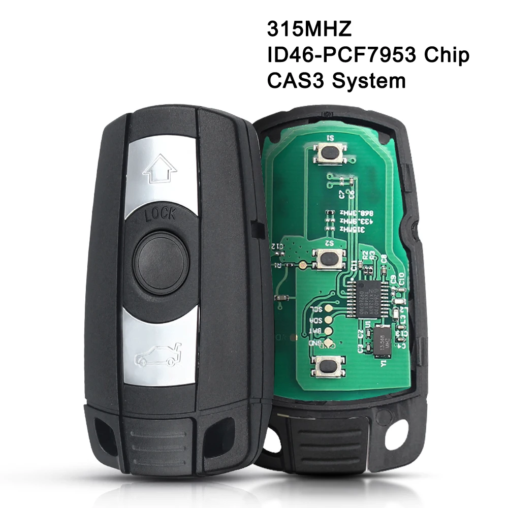 KEYYOU автомобильный пульт дистанционного управления, автоматический смарт-ключ для BMW CAS 3, система 1, 3, 5 серии ID46 PCF7945, чип 315/434/868 МГц