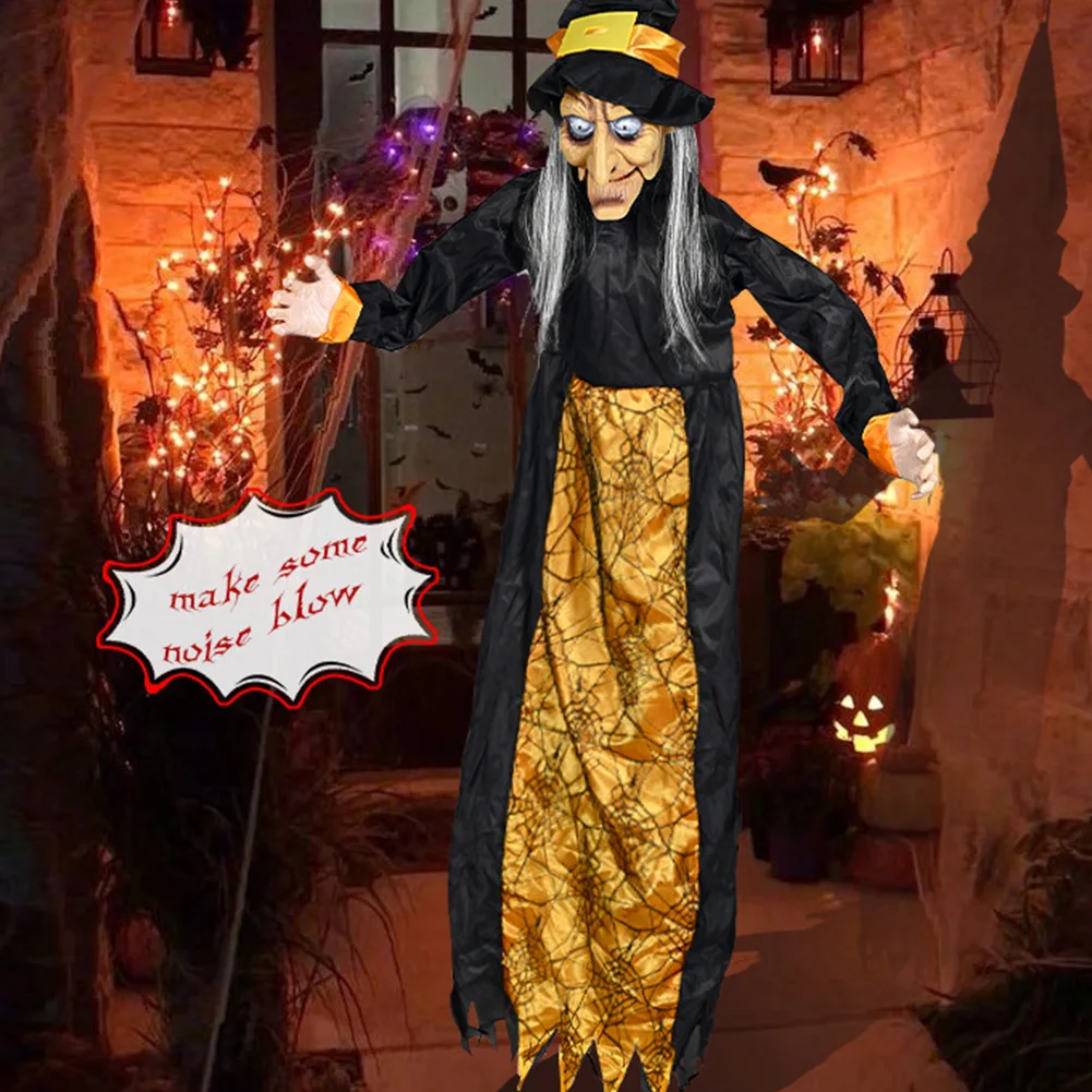 Хэллоуин подвесное украшение ведьмы со звуком и действий голосовое управление