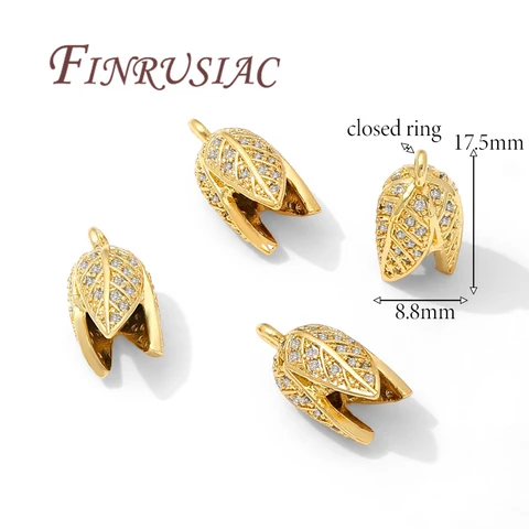 Позолоченные латунные подвески FINRUSIAC с цирконами