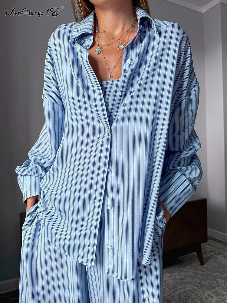 Mnealways18 полосатые повседневные комплекты из 3 предметов с бюстгальтером женские