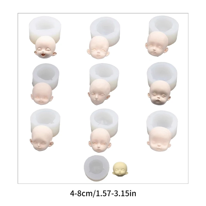 DIY глиняная форма 3D кукла человеческое лицо силиконовая для шоколадных конфет