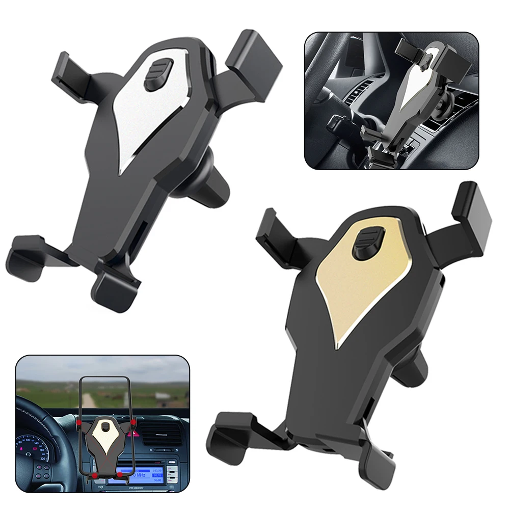 

Universal Car Phone Holder Automatic Lock Car Holder Air Vent Rotary Gravity Mount Phone Holder Smart Phone Holder