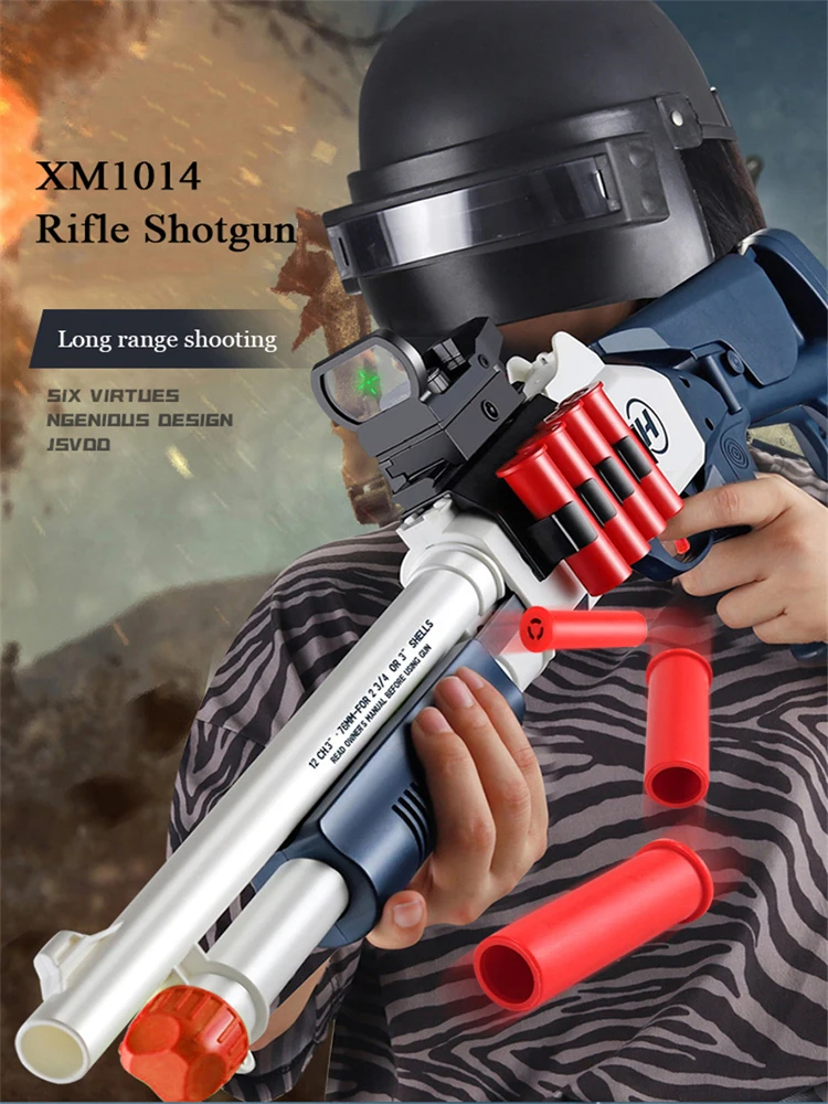 3x Toy Guns Friction AK-47 Rifle Pump-Action Toy Shotgun & Colt .45 Dart Gun Set 