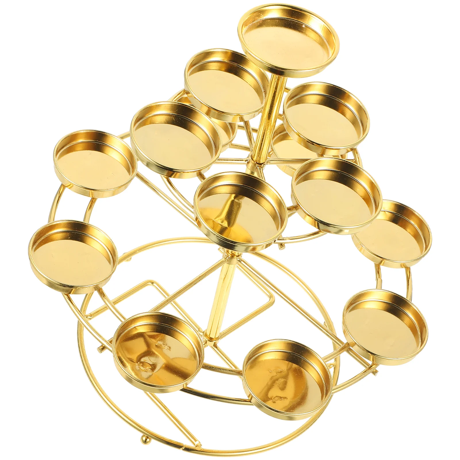 

Butter Lamp Holder Holders Tapered Candles Lotus Shaped Candleholder Alloy Decorative Base Candlestick Temple