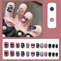 kawaii hellokitty nail patch cartoon mymelody kuromi removable nail stickers cute girls beauty jewelry gift
