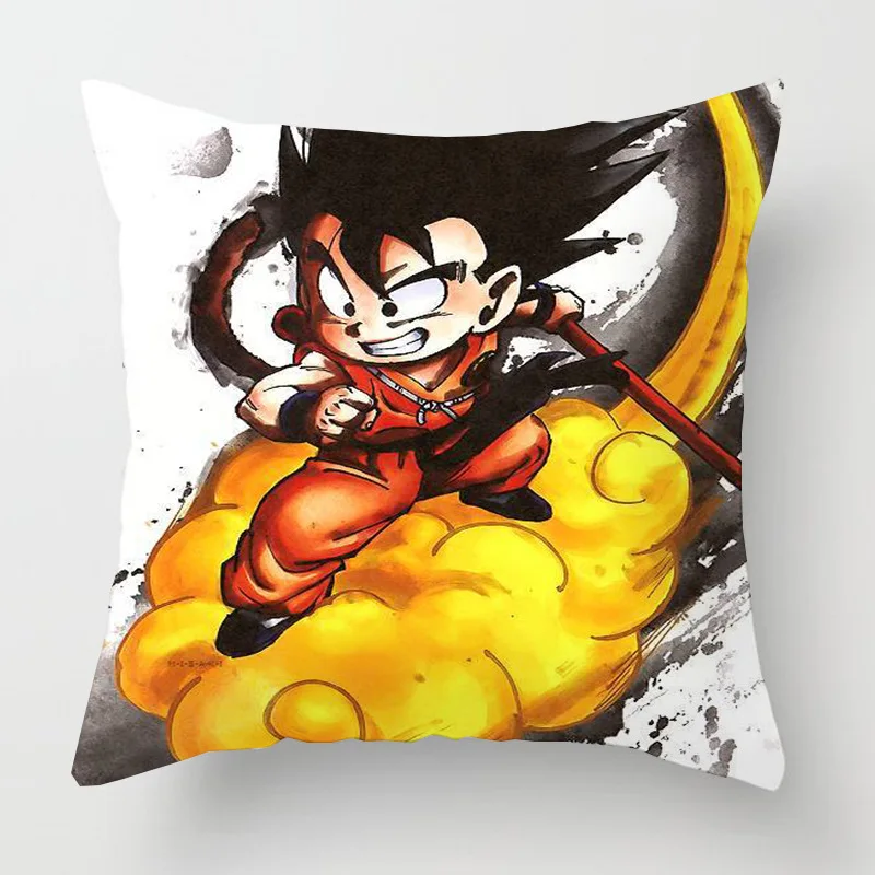 

DRAGON BALL Sofa Pillowcase Monkey King Bulma Turtle Fairy Cartoon Cushion Square Lumbar Pillow Case 45*45cm Removable Washable