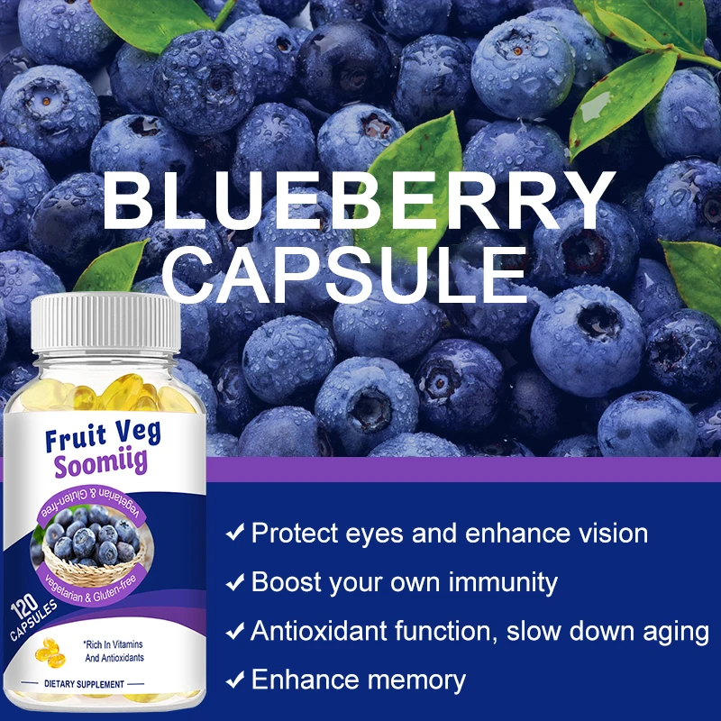 

Natural Blueberry Supplement - Enhance Vision, Enhance Autoimmunity, Antioxidant Function, Anti-Aging, Enhance Memory