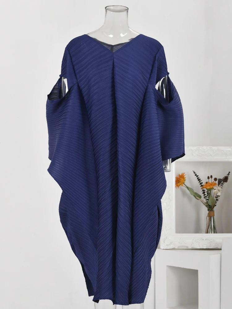 Дизайнерское плиссированное платье LANMREM женские свободные длинные платья с