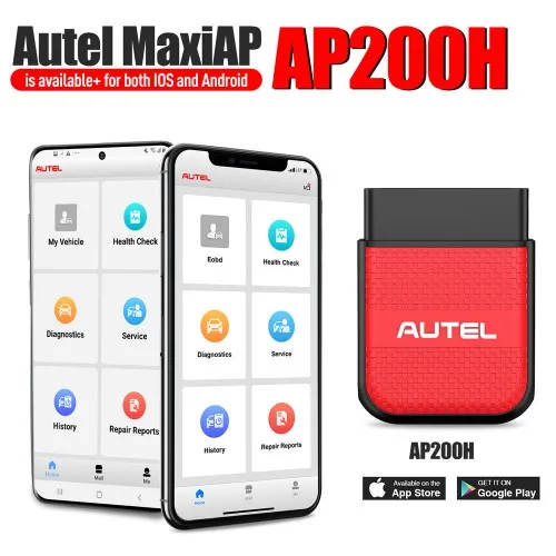 

FOR AUTEL MaxiAP AP200H Wireless BT OBD2 Scanner for All Vehicles Work on iOS and Android