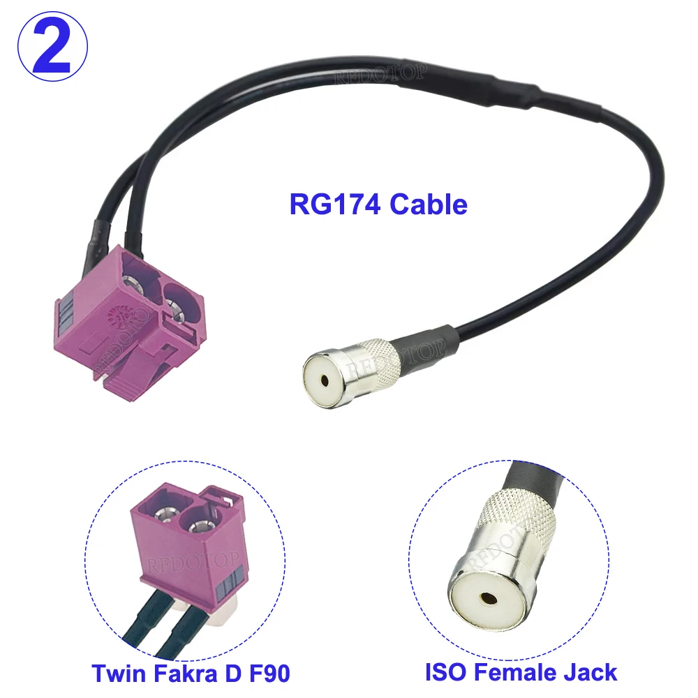 

RFDOTOP Fakra to ISO-RG174 разветвитель антенны
