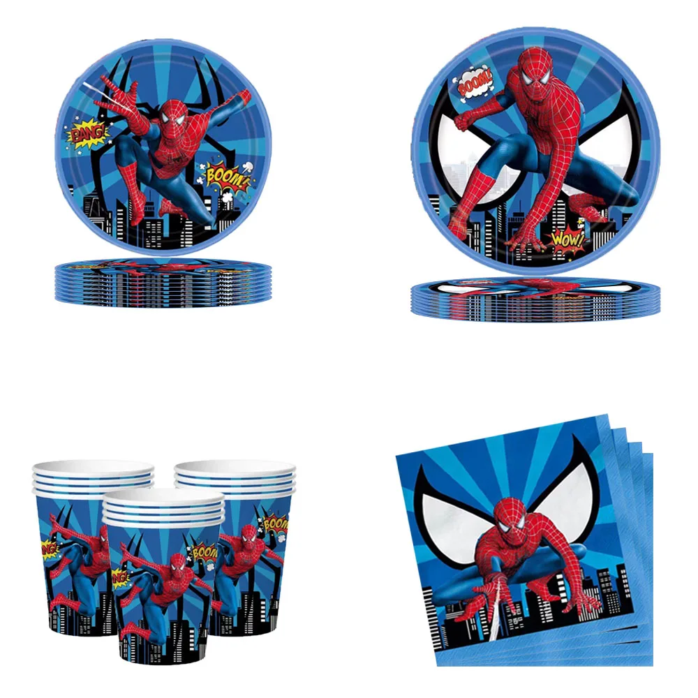 Скатерть в виде Человека-паука для дня рождения одноразовая пластиковая