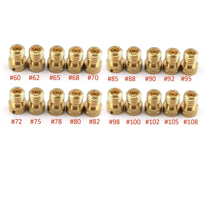 

20шт M5 основной струйный 5 мм для карбюратора Keihin OKO KOSO PWK 125cc 150cc CVK PZ27 PZ30 152QMI 157QMJ форсунки