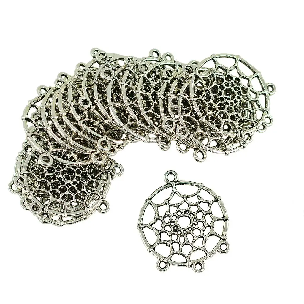 0x винтажный сплав цветок Dreamcather Шарм соединитель кулон изготовление ювелирных