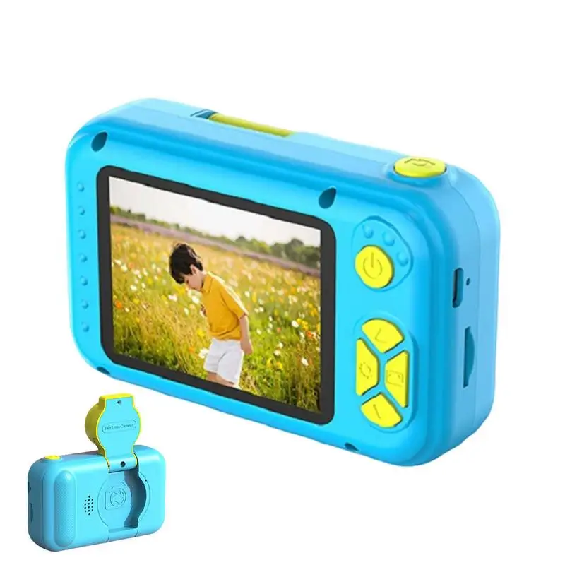 

Selfie Camera 1080p HD Rechargeable Cartoon Camera Mini Toddler Toy Camera Kids Video Camera Children Selfie Camera IPS Screen