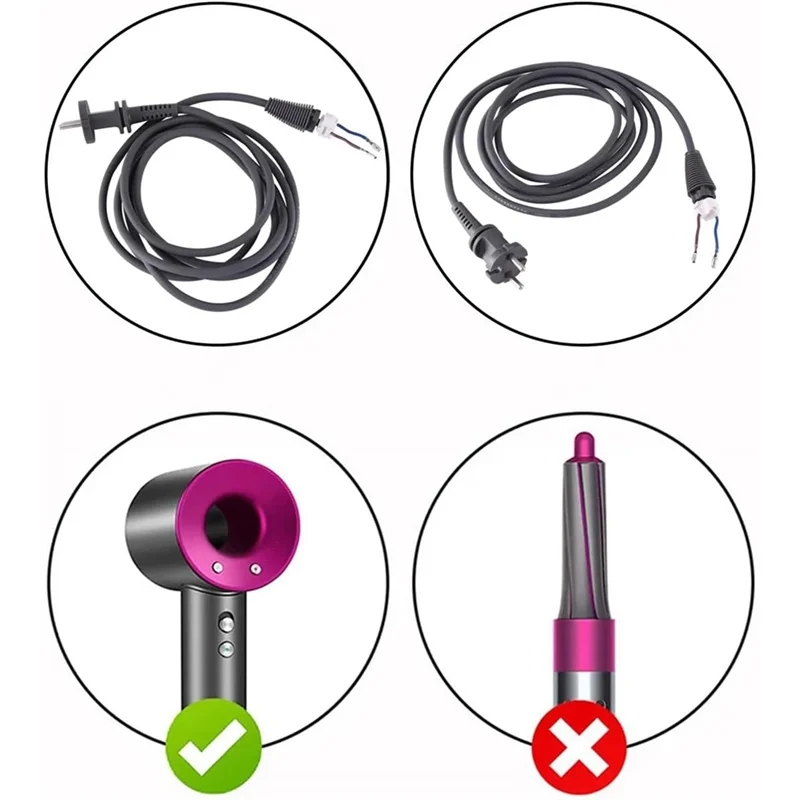 Универсальные аксессуары M04K для Dyson HD010203040708, кабель питания 2,7 м, вилка стандарта ЕС (art.: 3920d9a62e4f7) - 3920d9a62e4f7