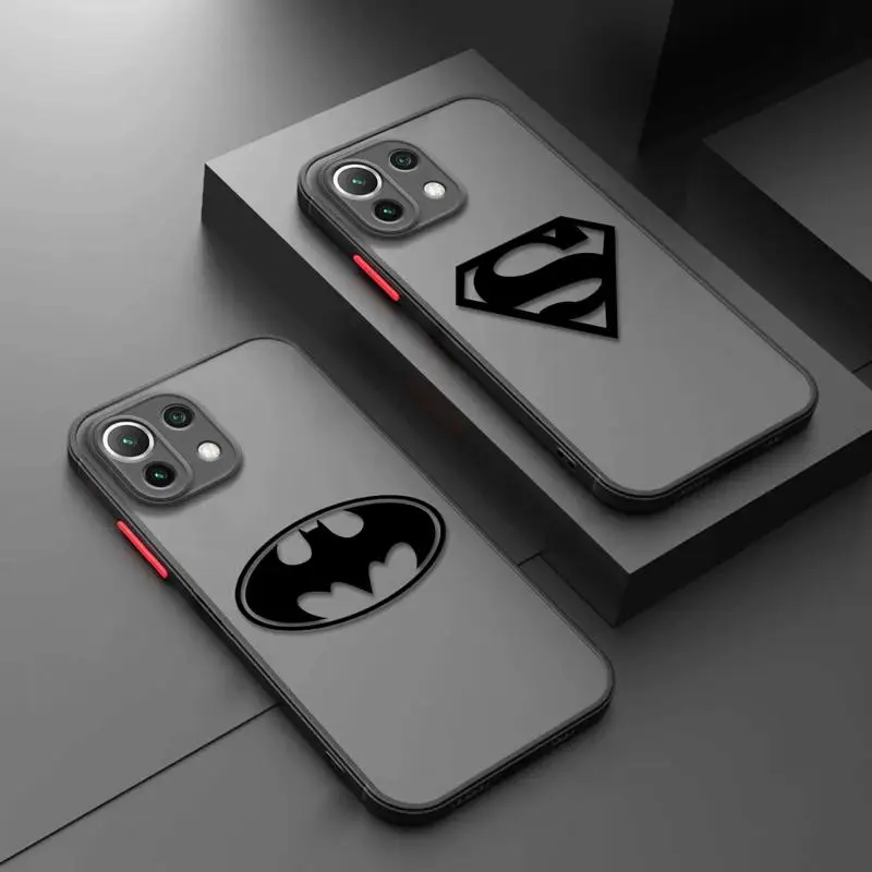 

Matte Case For Xiaomi Poco X3 NFC X3Pro M5 M3 F1 F3 for Mi 11 12 13 11X 12X Pro 12T 11T 10T Pro Marvel S-Superman-Batman-Joker