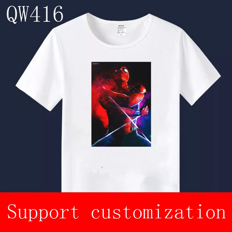 

Movie printed spiderman summer kids cartoon Tops Boy Girl Tee Shirt QW410