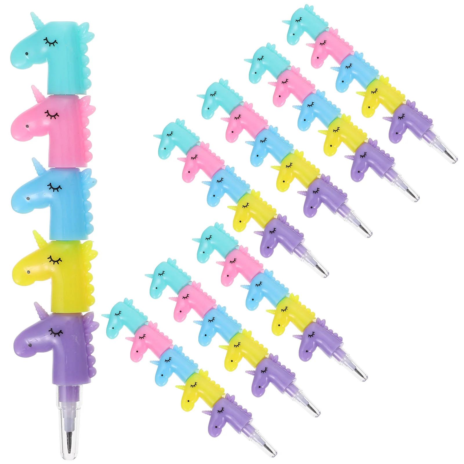 

Kids Stacking Stationery Stackable Students Supplies Non Sharpening Creative School Party Plastic Push Prize Favors Stuffers