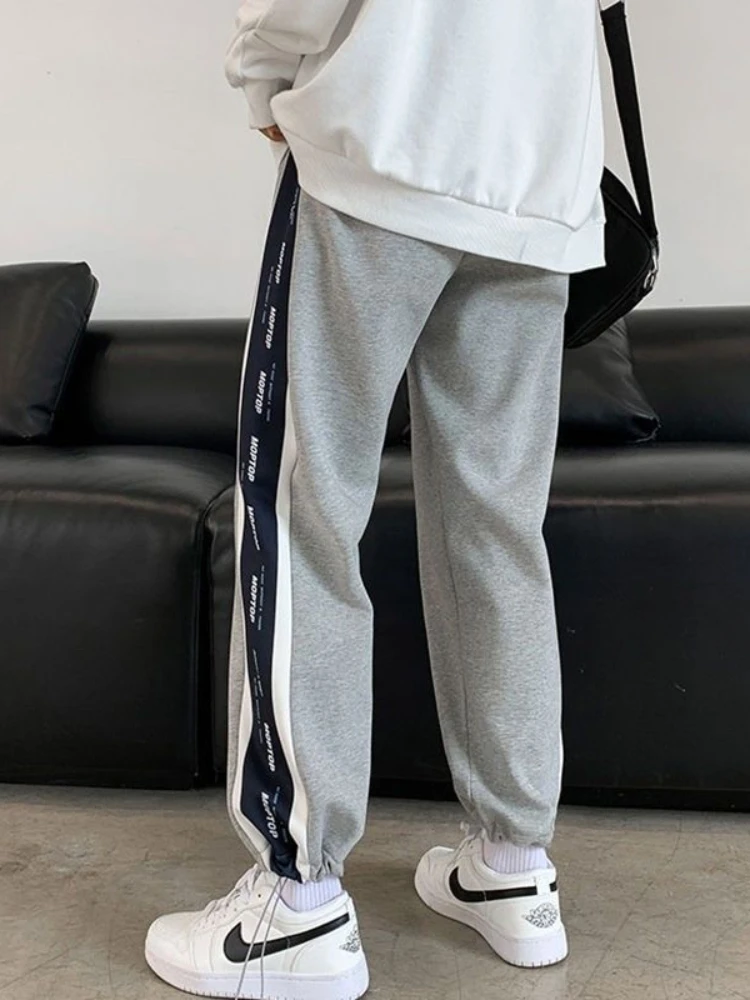 Хаучжоу Харадзюку большие серые женские спортивные штаны для бега Мешковатые