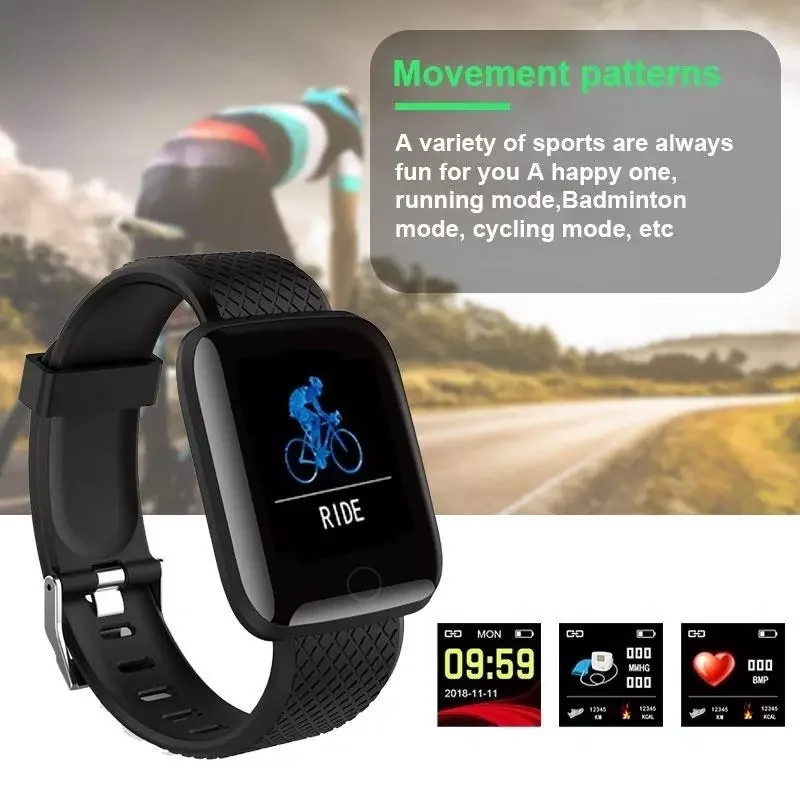 

2022 The New 116Plus Smart Watch Men Women Heart Rate Blood Pressure Monitor Fitness Tracker Waterproof Sports Watch For Android