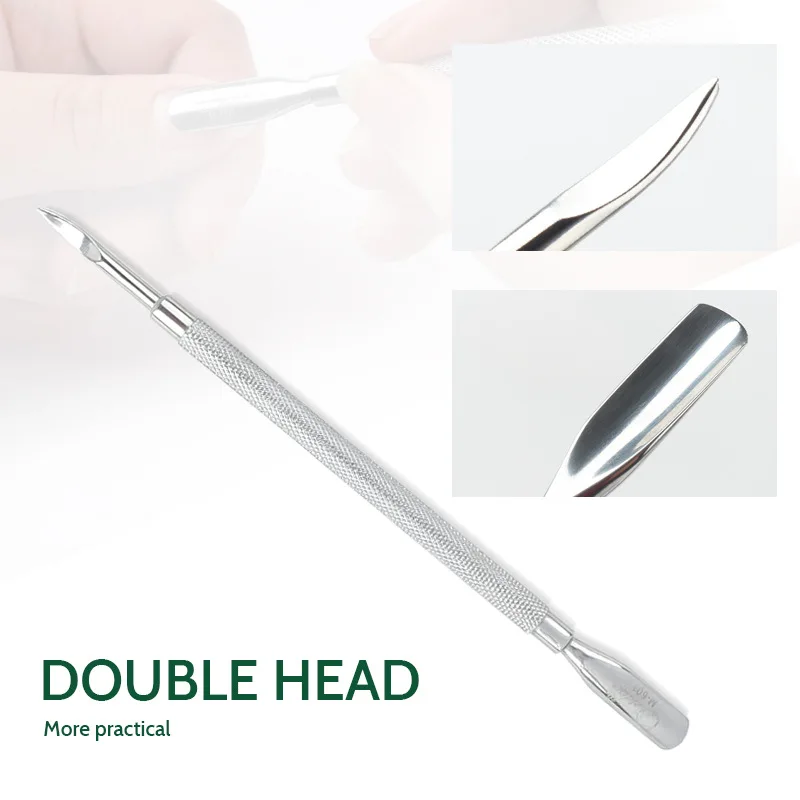

Cuticle Pusher Tool and Nail Cleaner, Professional, Double Ended, Metal, Stainless Steel, Gel Nail Polish Remover