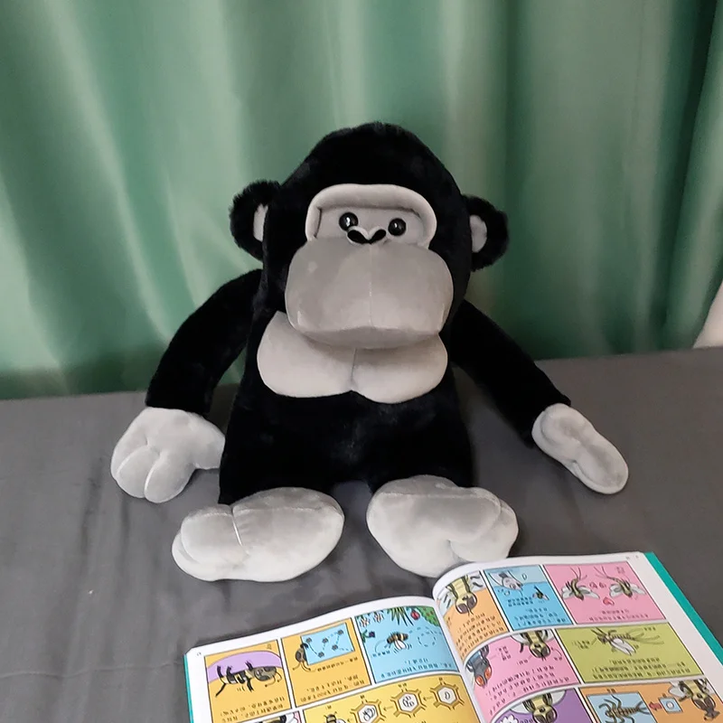 23-35 см Имитация Черной гориллы Плюшевая Кукла Реалистичная сидя осанка большой