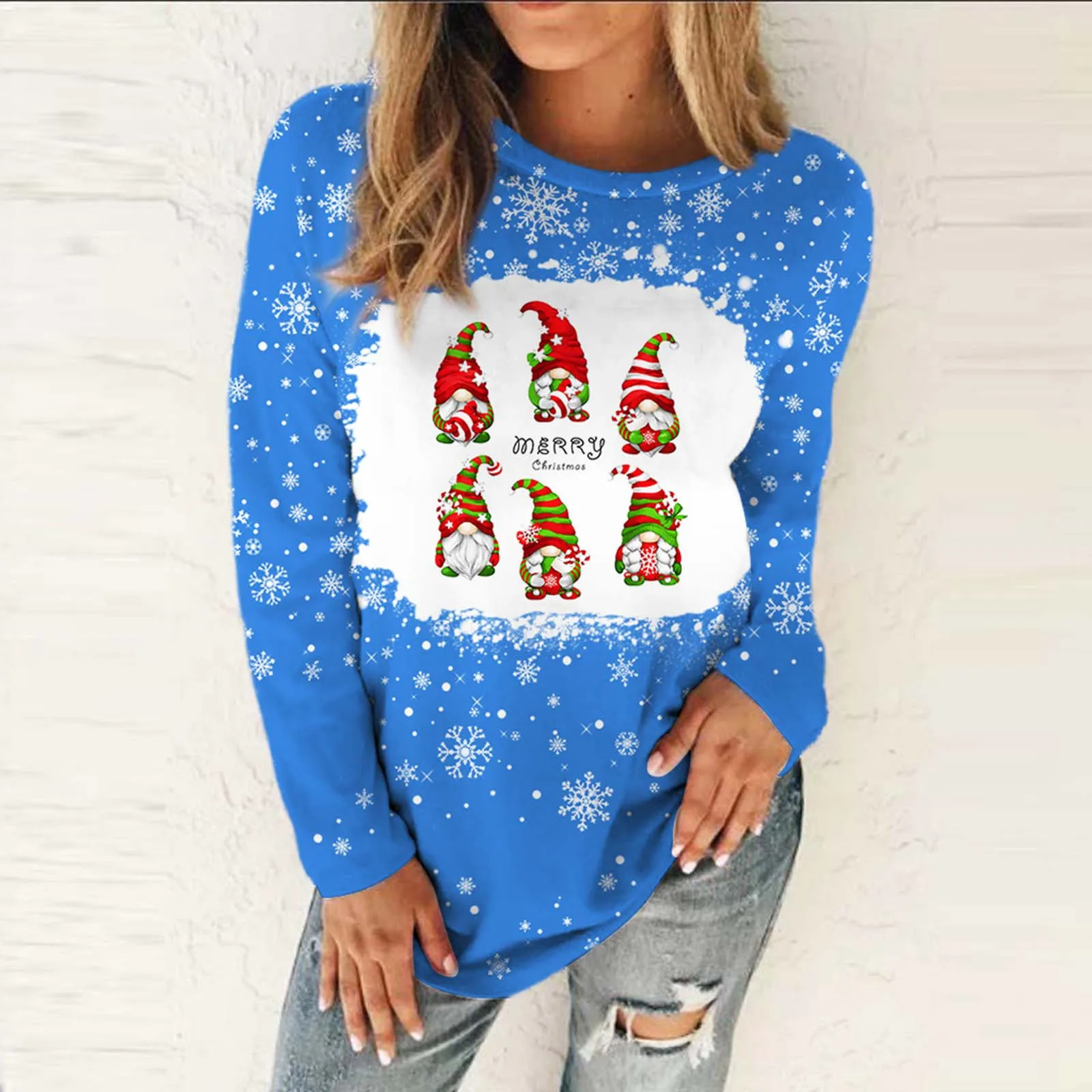 

Женская футболка с круглым вырезом и рукавом средней длины