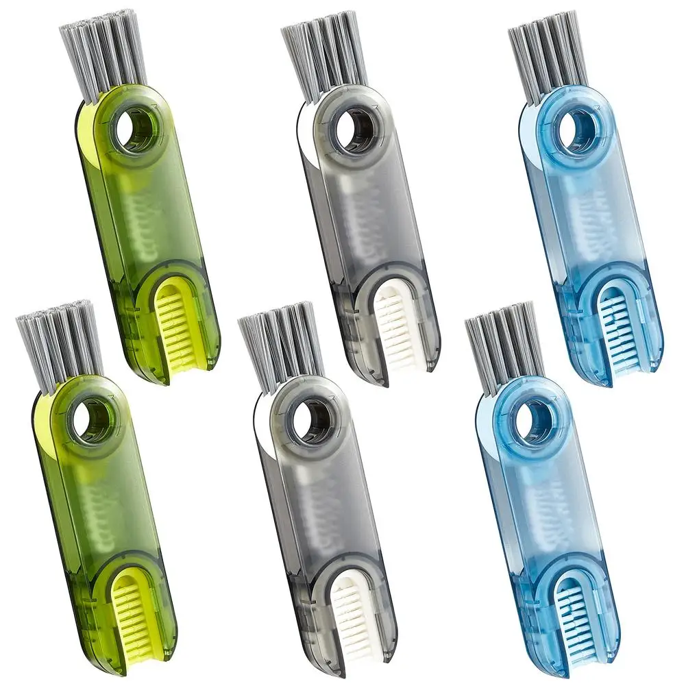 

Набор Щеток Для Чистки крышки стакана 3 в 1, эргономичный дизайн ручки, Многофункциональные бытовые инструменты для уборки кухни, Прямая поставка