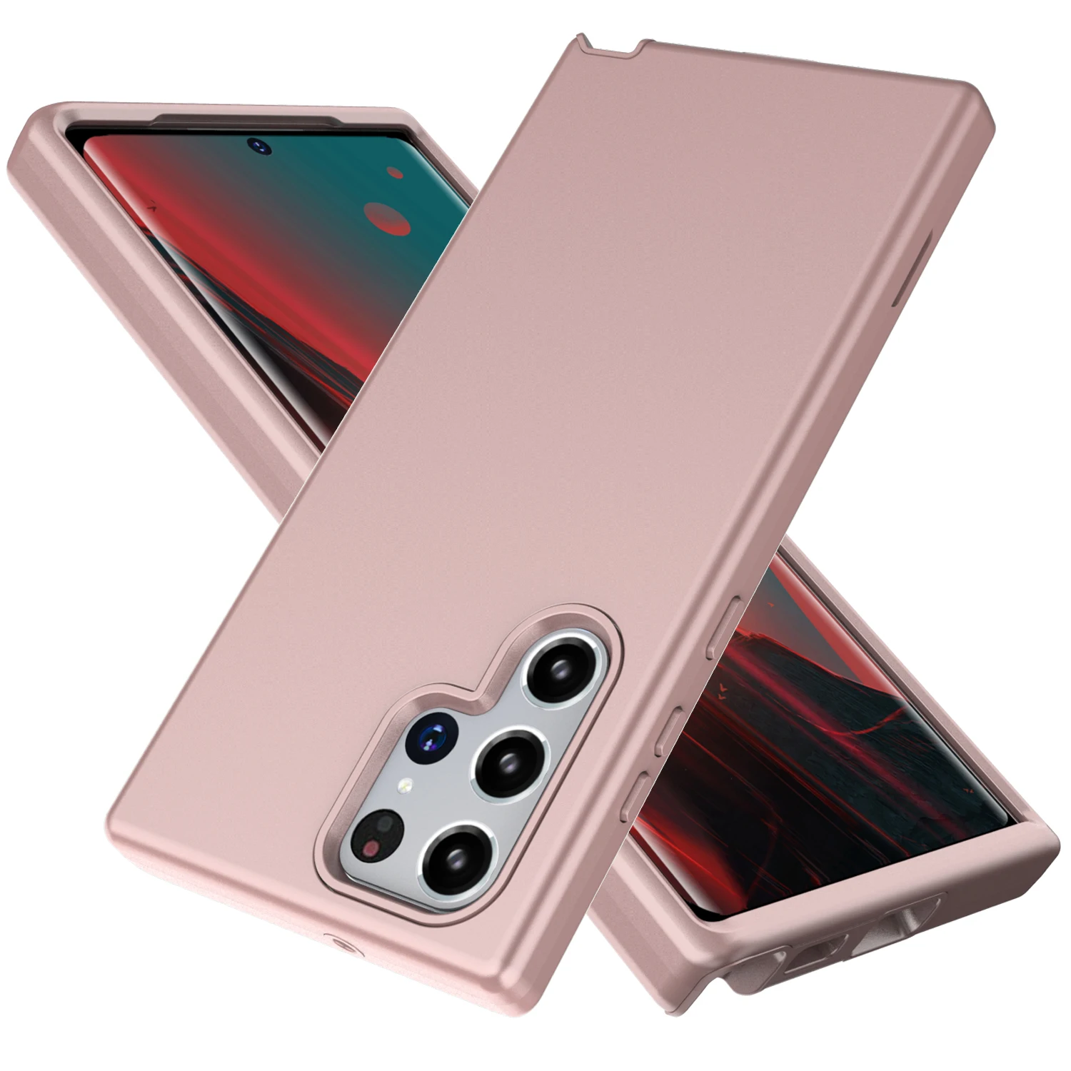 

for Samsung Galaxy S22 Ultra Case,High Impact Heavy Duty Shockproof Full-Body Protective Case with Dual Layer Hard PC+ Silicone