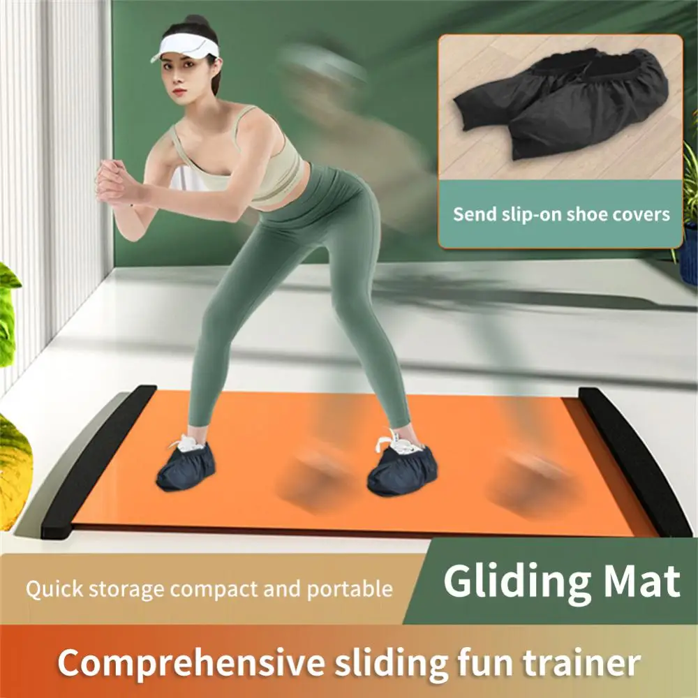 Portable Speed Skating Balance Sliding Yoga Crawl Mat Home Body Sculpting Roller Running Hockey Leg Core Training Fitness Board