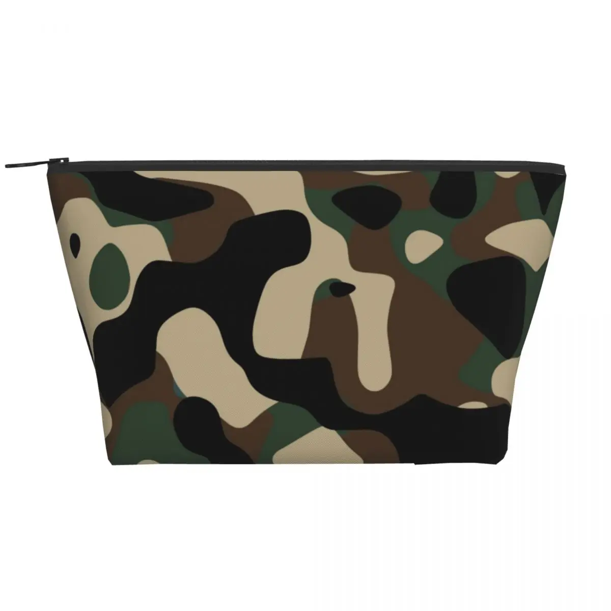 

Army Camouflage Print Zipper Storage Organizers Brown Green Camo Pack Makeup Pouch Travel Couples Cosmetic Bags