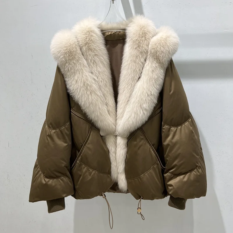 Новинка сезона осень-зима 2023 года модное пальто с гусиным пухом стройнящее из