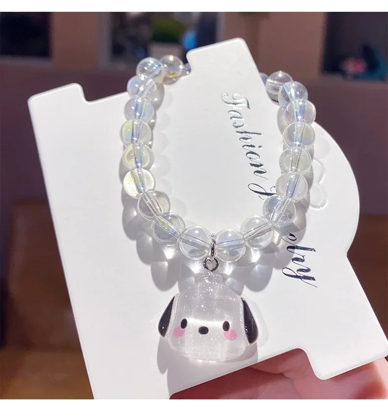 Милый персонаж мультфильма Kuromi Cinnamoroll регулируемый браслет из бисера модные