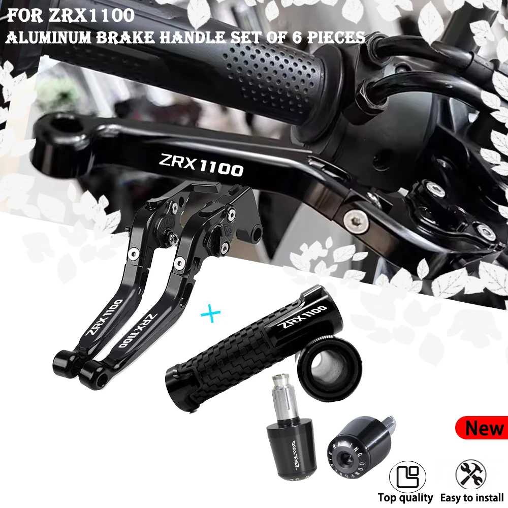 Фото Аксессуары для мотоциклов ZRX1100 ZRX 1100 1999-2007: регулируемые рычаги тормоза и сцепления, рукоятки руля, накладки на руль. №1