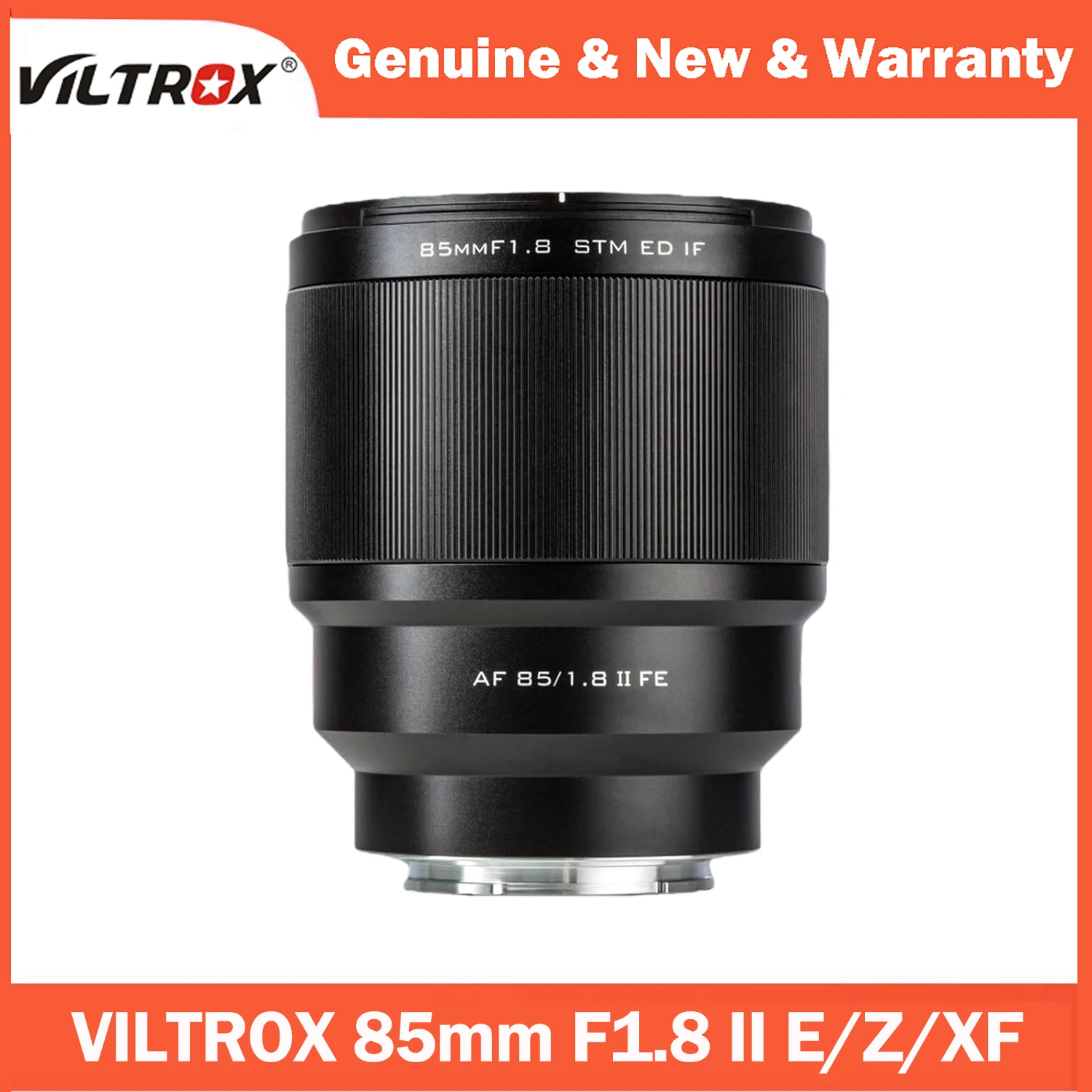 Фото Полнокадровый портретный объектив VILTROX 85mm F1.8 II STM с автоматической фокусировкой и большой диафрагмой для камеры Nikon Z Fuji X Sony E Canon с RF-креплением №1