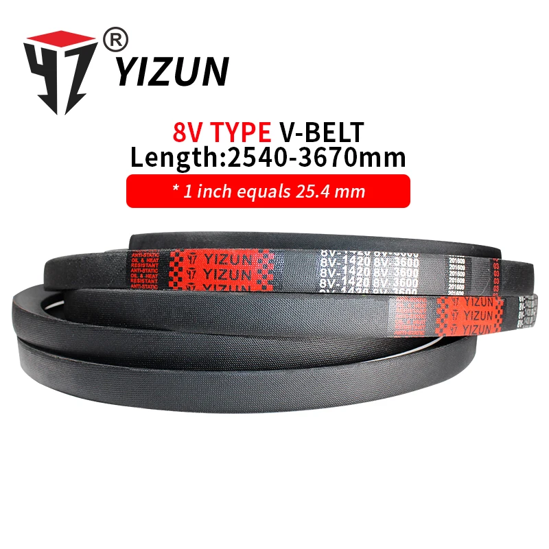YIZUN 8V тип 8V2540 ~ 3670 мм жесткий провод резиновый диск внешняя длина обхват промышленная Трансмиссия сельскохозяйственная техника V ремень