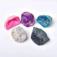 natural crystal colourful electroplate agate geode irregular cluster healing stone raw crystals rock mineral specimen home decor